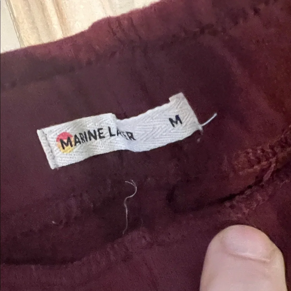 🐝 Marine Layer Burgundy Sweatshirt and sweat pants M EUC - Picture 8 of 13
